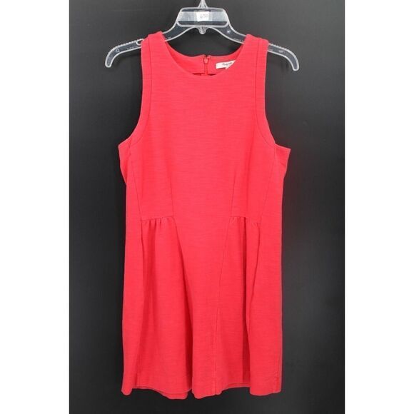 Madewell Keynote Ponte Knit SKATER Dress IN RED FIT FLARE Size. Large. - Picture 2 of 7